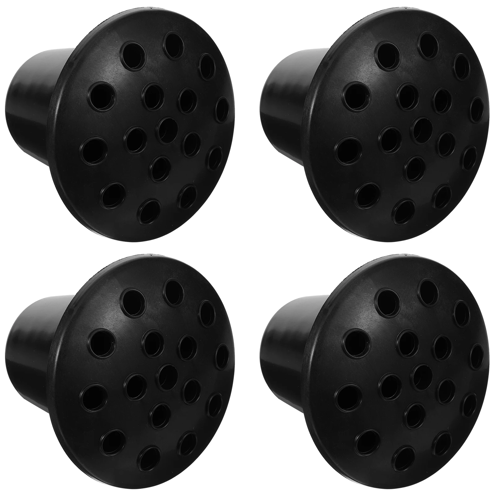 

4pcs Simulated Flower Pot 16 Holes Cemetery Grave Vase Decor Durable Plastic Flowerpots for Gravesite