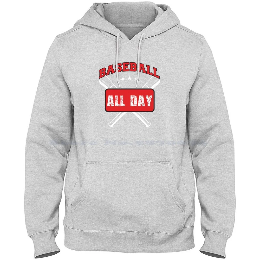 Baseball All Day 100% Cotton Hoodie T Shirt Hitter Pitcher Mvp Aaron Judge Home Run Derek Jeter All Rise Nyy Bronx Bombers