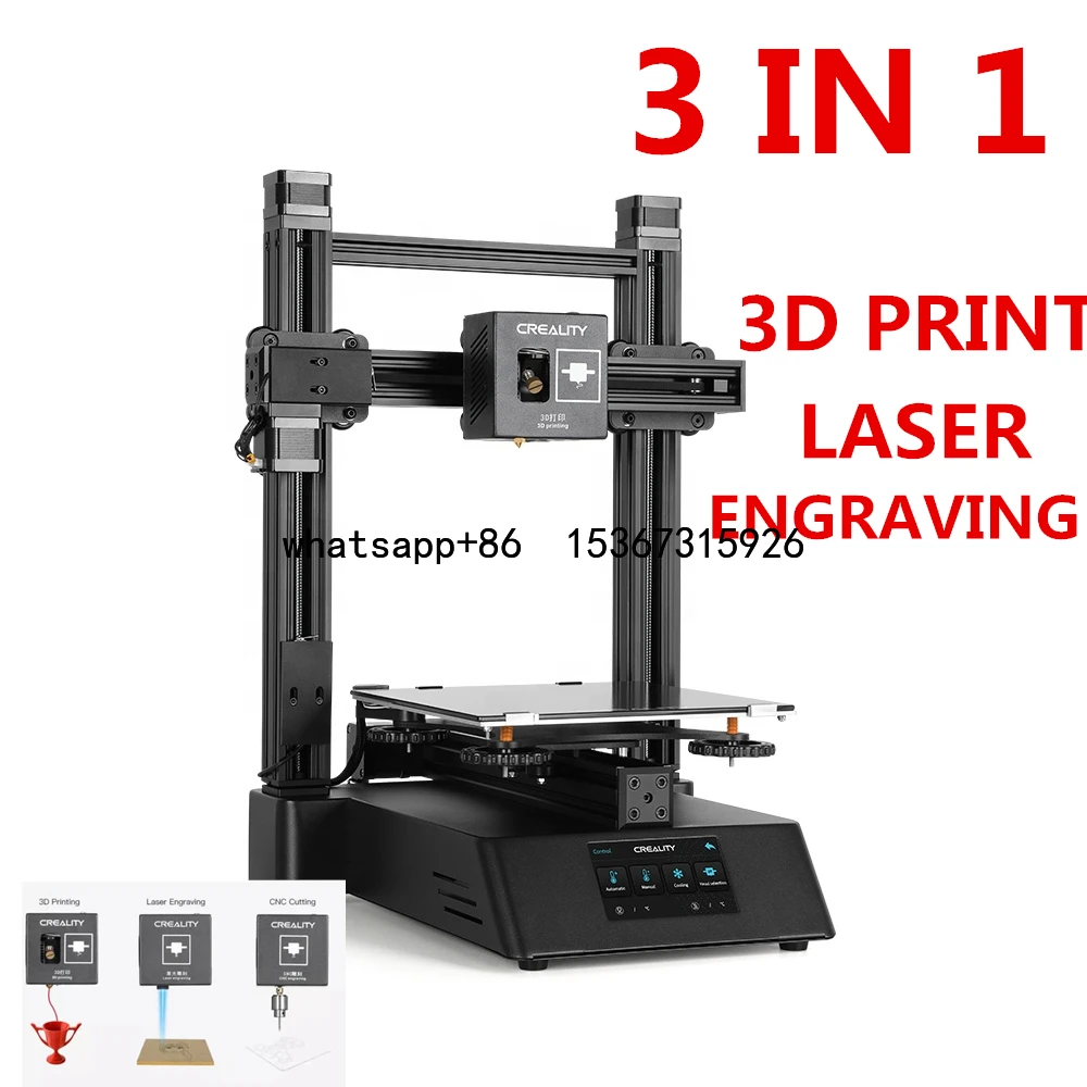 Originele 3 In 1 Nieuwe Ontwerp Crealiteit CP-01 Digitale Drukmachine Hout 3d Printer Voor Pla Abs Tpu Filament