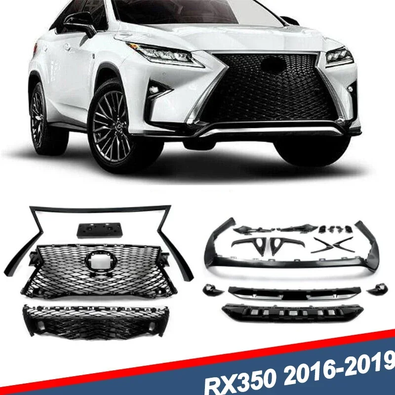 

Front Bumper Lower Grille Sport Mesh Trims For RX350 RX450 2016-19 Black