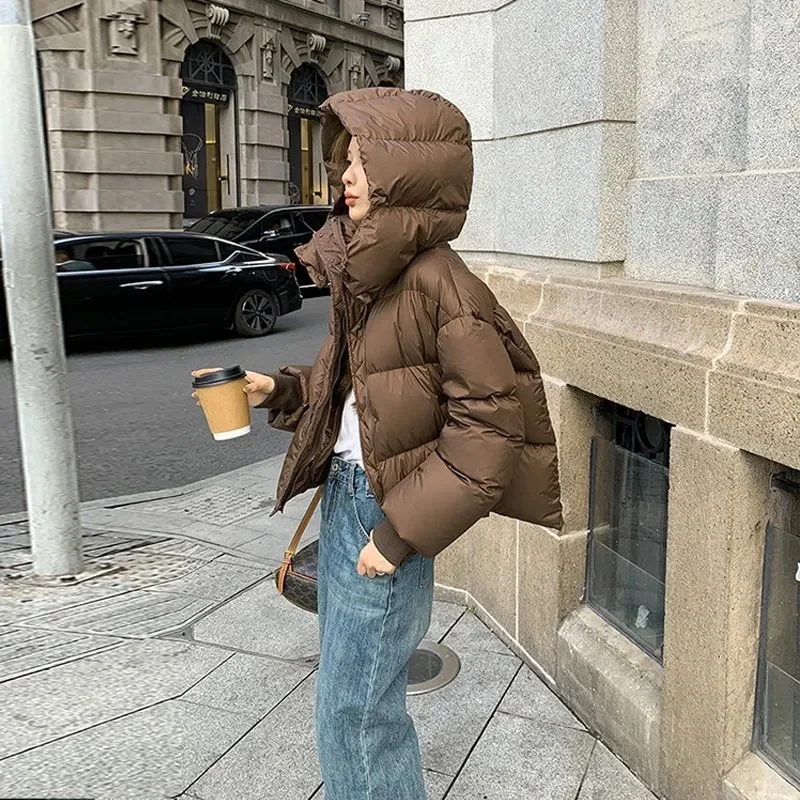 سترة نسائية قطنية سميكة نمط الخبز ملابس خارجية دافئة فضفاضة تناسب الشتاء معطف قطني سميك على الطراز الكوري
