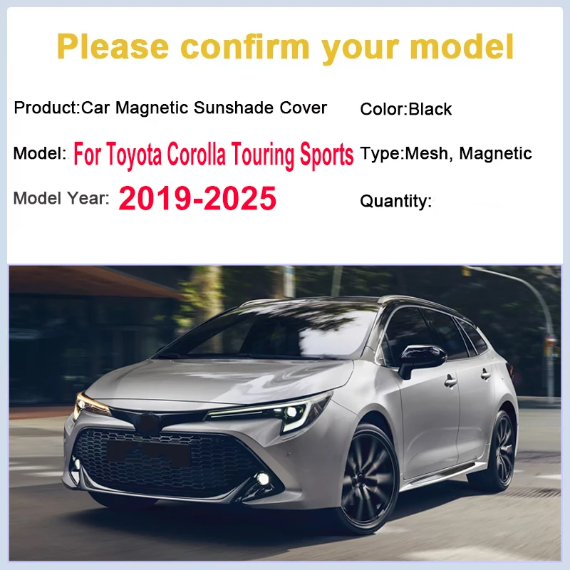 

Солнцезащитные шторки для Toyota Corolla Touring Sport (2019-2025, E210) — сетчатые, теплоизоляционные, затемняющие, автозапчасть