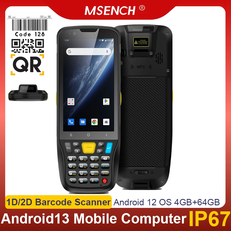 MSENCH MC62 Handheld Terminal Equipped with 1D/2D Barcode Scanning Capabilities Multi-touch Panel Gloves and Wet Hands Supported