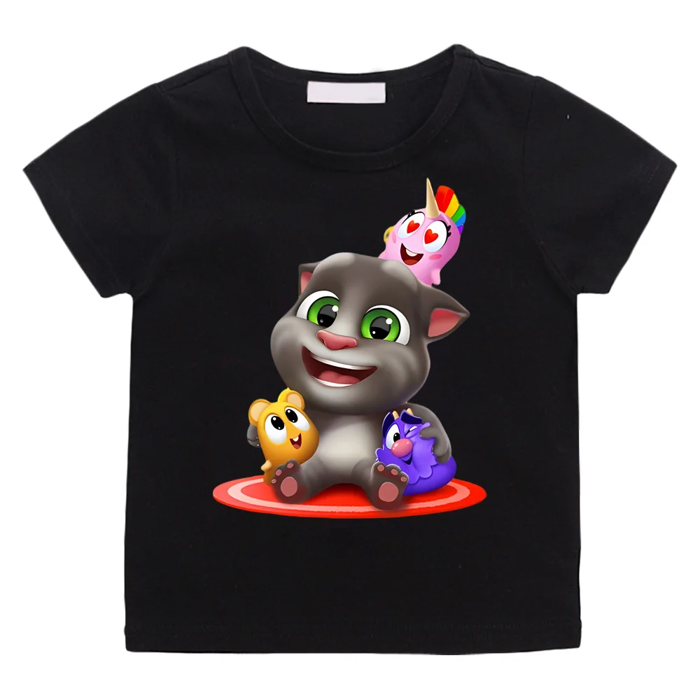 

Talking Tom Game T-shirt Game Casual 100%Cotton Tee-shirt Boys/girls6-12year Old Boy Tees Kids GraphicPrinting Tshirt Clothes