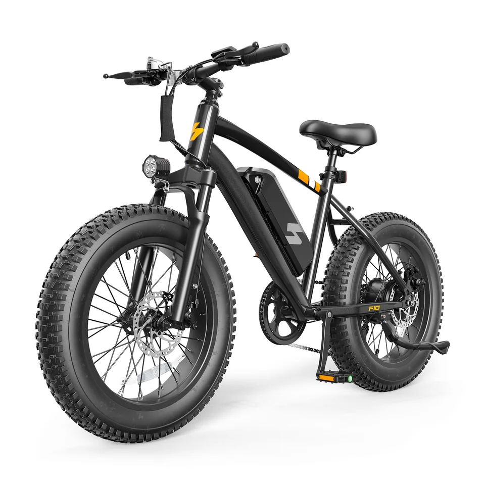 Hopepeak F10 Fat Tire Electric Bike for Adults, 20"×4.0" Fat Tire Electric Mountain Bike, Peak 1200W 48V 10.4Ah,  28MPH 55 Miles  Electric Bicycle, 7-Speed