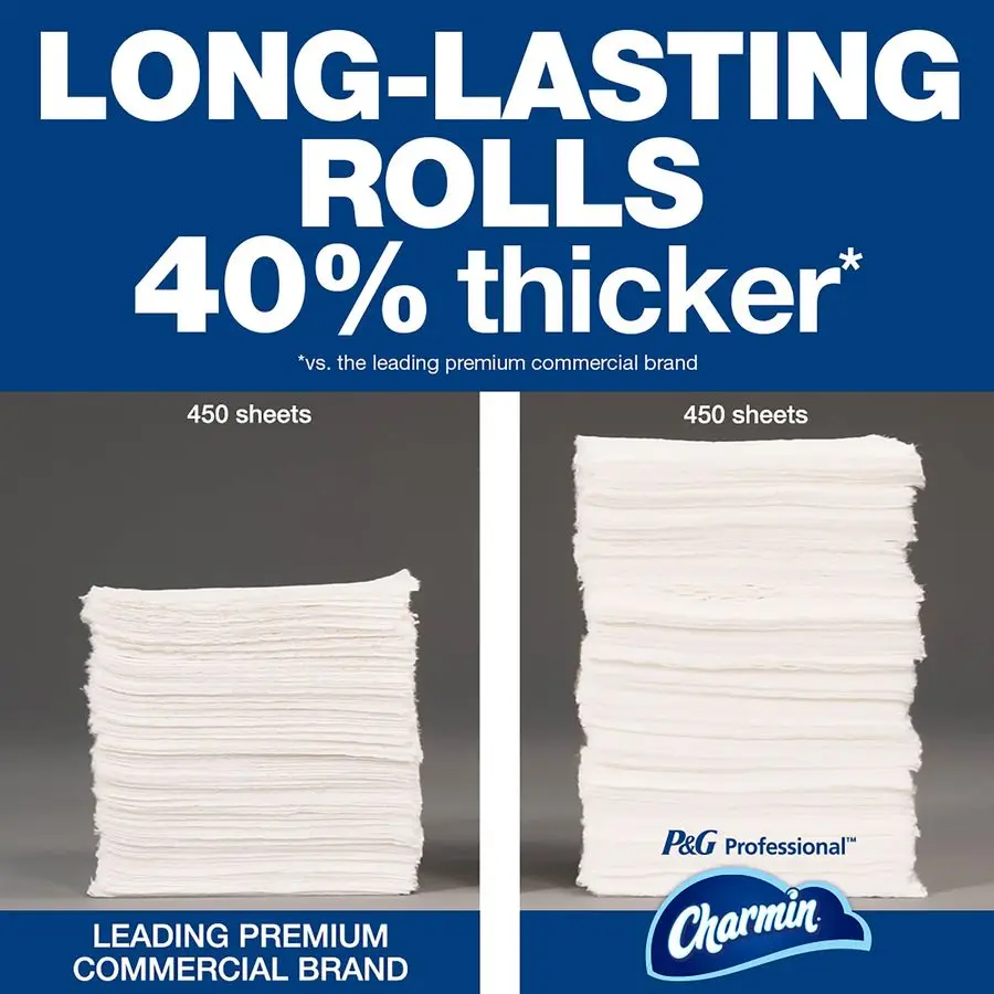 Commercial Bathroom Tissue, Septic Safe, Individually Wrapped, 2Ply, White, 450 Sheets roll, 75 Rolls carton