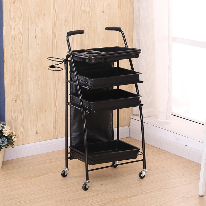 

Japanese Style Modern Trolley Multifunctional Luxury Barber Shop Trolley Storable Beauty Salon Furniture Pousser Un Chariot HBSC