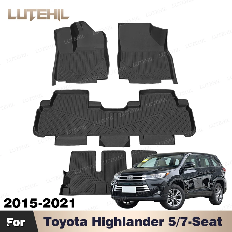 

All-Weather TPE Floor Mat For Toyota Highlander 2015-2021 2020 2019 2018 2017 2016 Carpet Cover Interior Protector Accessories