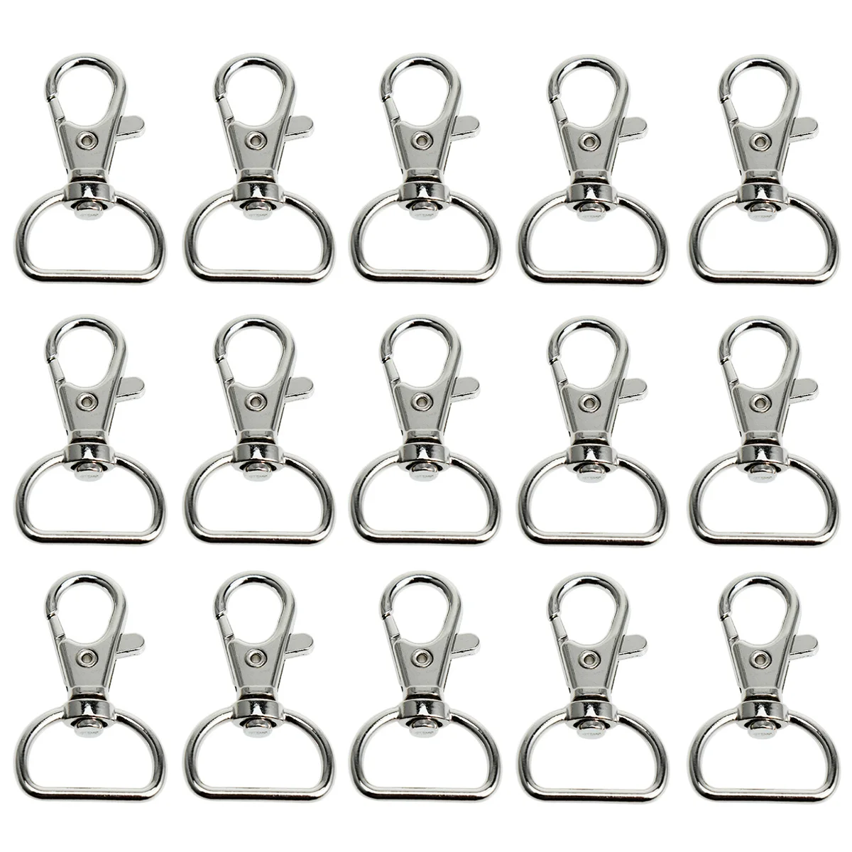 

30pcs Snap Hooks 8mm Clasp Width Stainless Steel Keychains Dog Leashes Crafts Decorations Swivel Lobster Hooks Jewelry Making