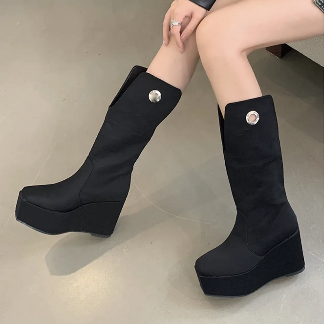 ساحة تو منصة إسفين أحذية الموض - مراجعة Women'S Fashion Boots 2025 وسعره