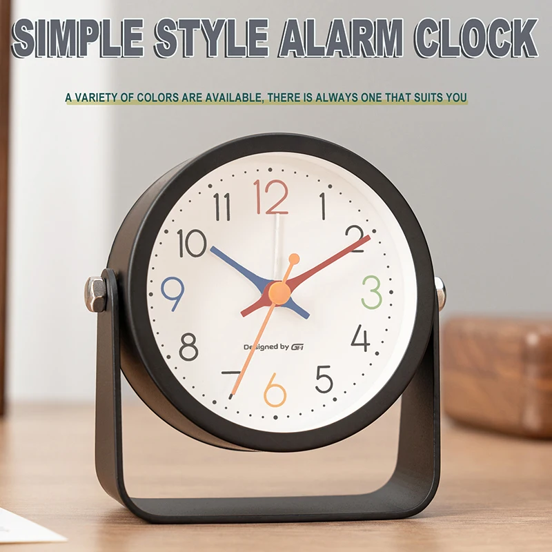 Stylish Bedroom Alarm Clock, Made of Metal, Operates Silently, Perfect for Decorating Offices and Dorm Rooms, Very Attractive,