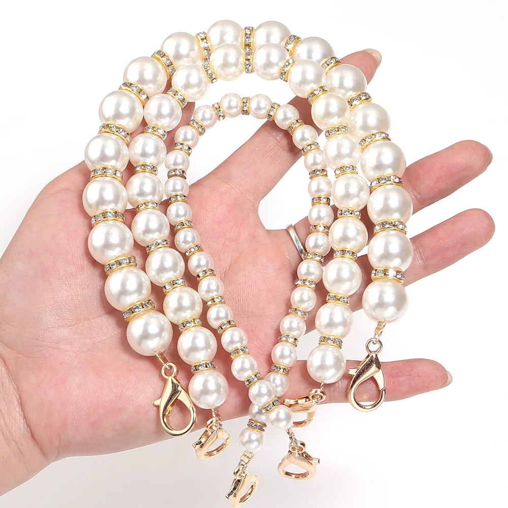 1strand/lot 30cm Elegant Imitation Pearl Chain Women Handbag Handle Pearl Chains For Jewelry Making DIY Bag Chain Phonechain ﻿