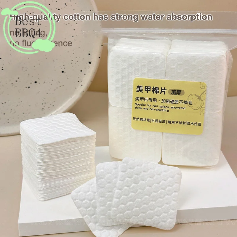 (BBQ4)200/500Pc Thickening Cotton Pads For Nail Wipes Lint-Free Nail CottonGel Polish Remover Nail Art Cleaning Tool