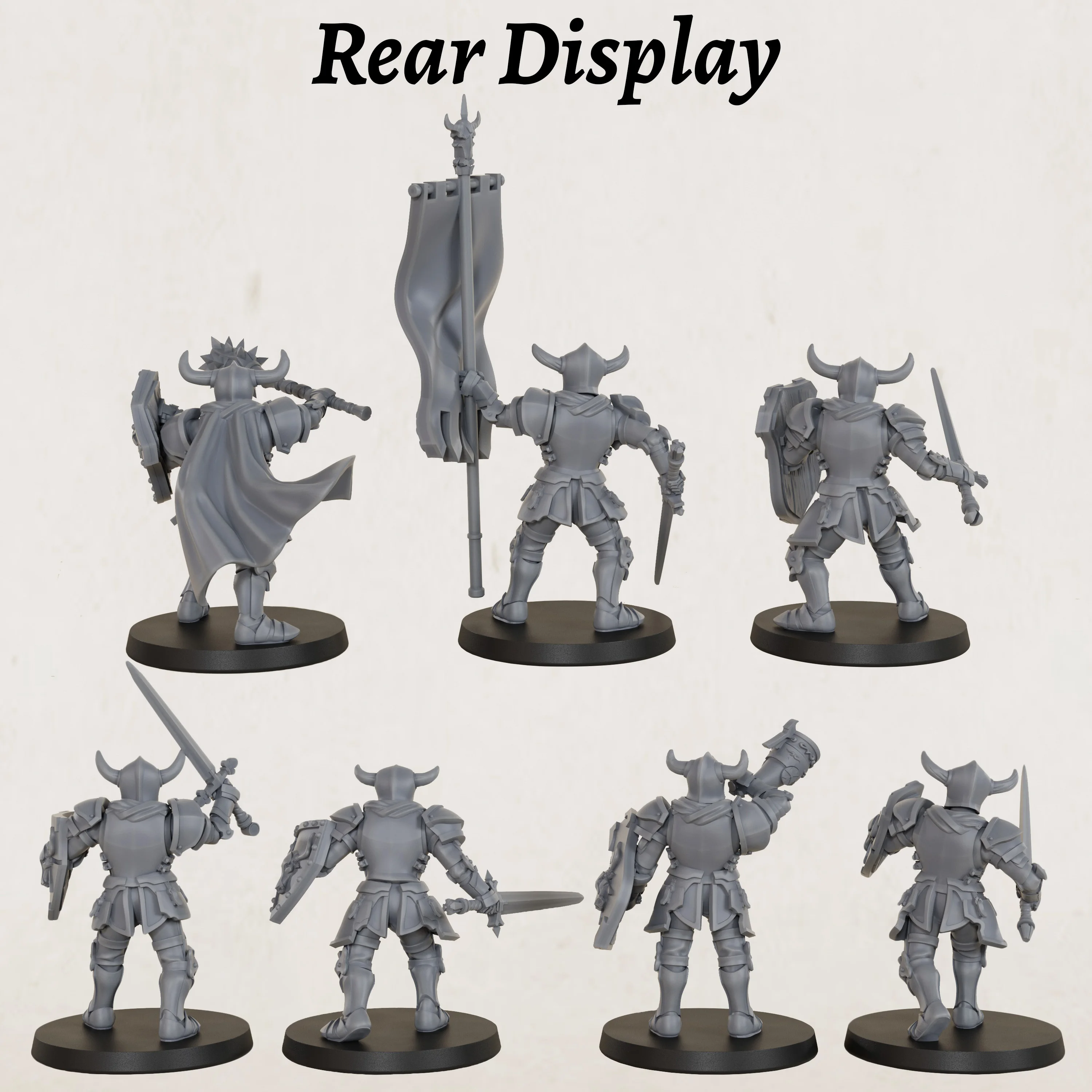 RPG Taurus Knights Miniature Set – 25mm 1:64 Scale, TTRPG NPC Figures, Gift for Legendary Royal Knight Order & Expeditions view 5