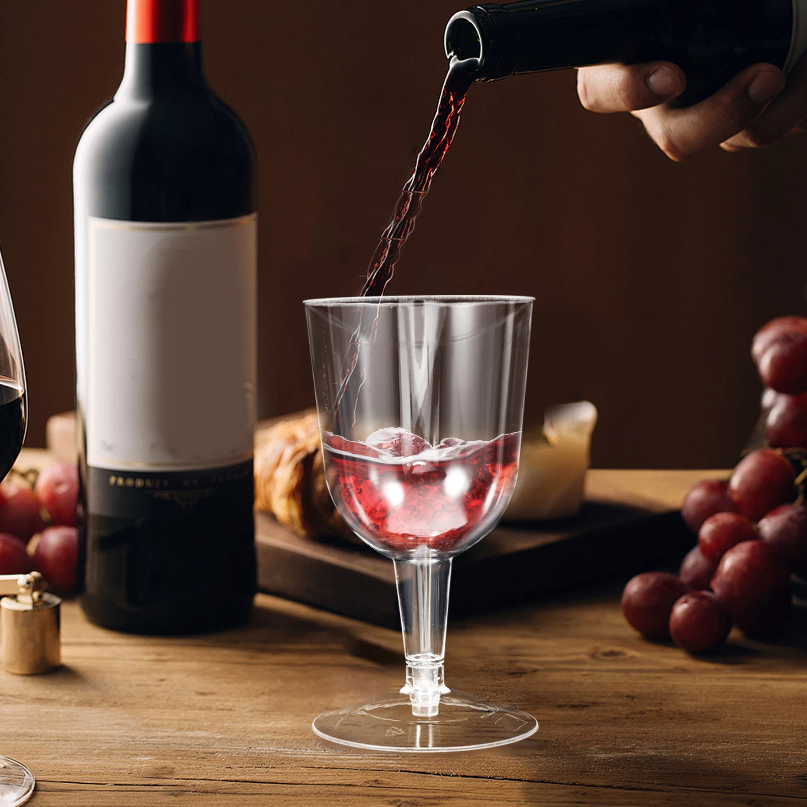 

24Pcs Disposable Wine Cups Plastic Party Cups Suitable for Beer Soda Juice Whiskey Cool Styling Design Decoration Use