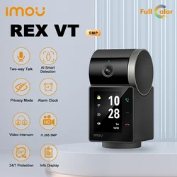 Imou pt kamera rex vt 5mp 3k Zwei-Wege-Video gespräche 2,4 Zoll WLAN-Sicherheits bildschirm Video Erkennung von menschlichen Haustieren Innen 360 ° Kamera