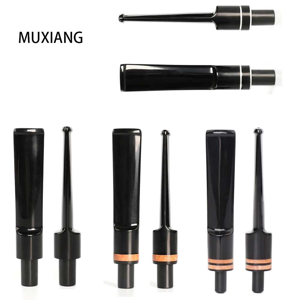 

MUXIANG 1pc acrylic pipe mouthpiece straight saddle saddle pipe handle for 3mm/9mm pipe channel tobacco pipe DIY accessories