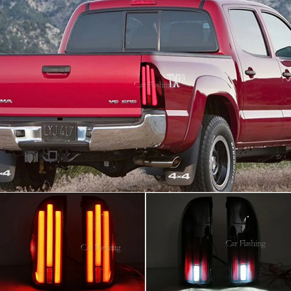 

For Toyota 05-15 Takuma tail light assembly TACOMA modified LED running light turn signal