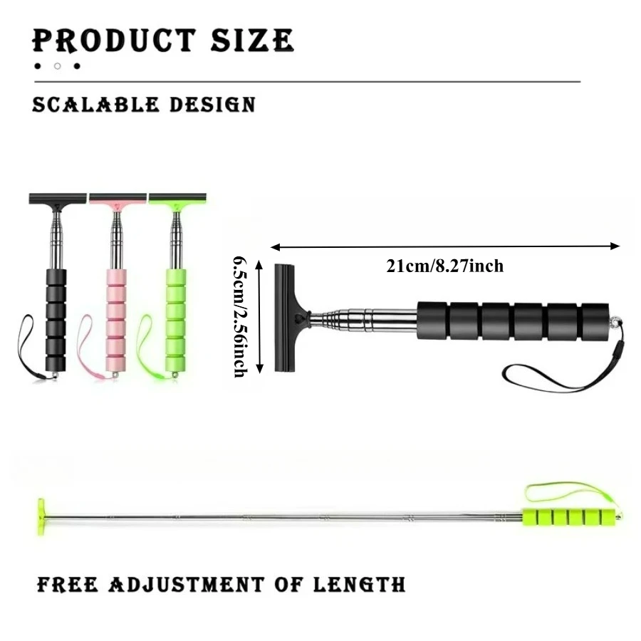 Car Rearview Mirror Wiper, Retractable Windscreen Rubber Squeegee, Portable Rain Remover Cleaning Tool, Auto Accessories