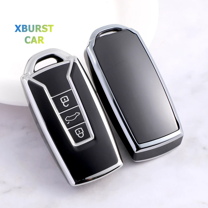 Auto Shell Fob Protector Bag Holder For VW Volkswagen Touareg EL 2019 - 2023 TPU Remote Key Case Cover Accessories