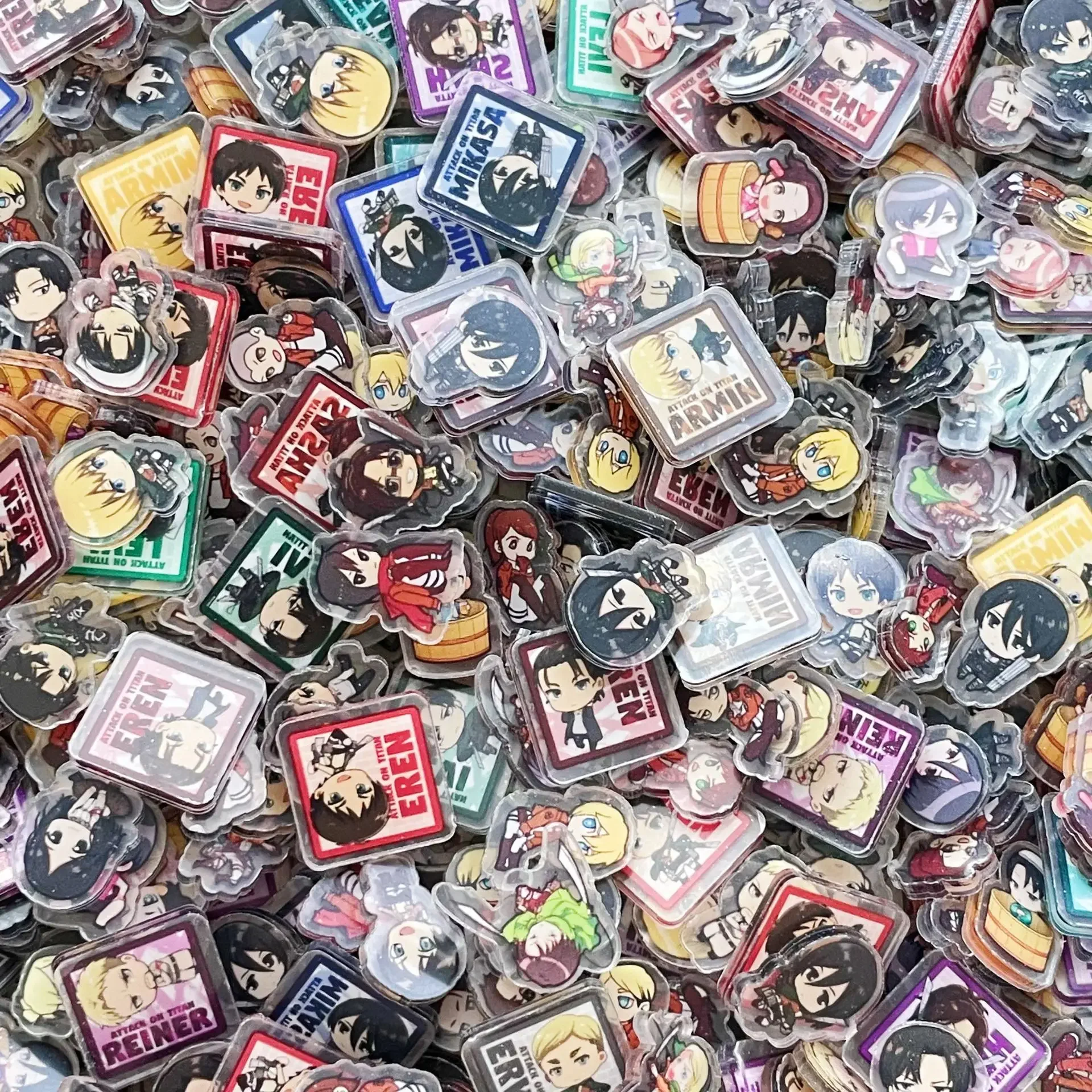 41 Stile 2cm 100-500g Anime-Serien Jujutsu Kaisen ONE PIECE Sailor Moon DIY Acryl-Zubehör Schlüsselanhänger PP-Clip Patch – Detail 11