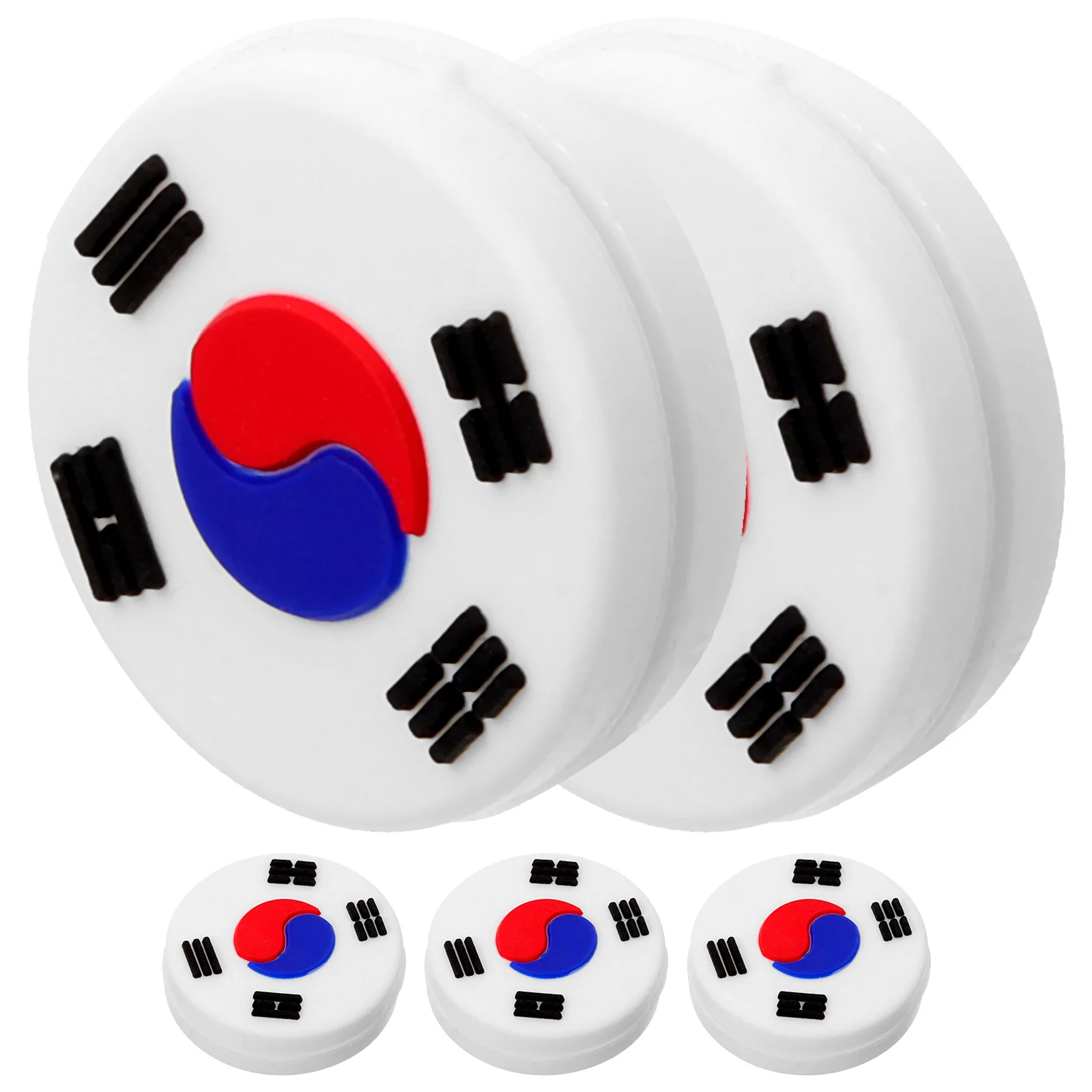 5 Pcs Tennis Racket Parts Shock Absorber Dampeners Racquet National Flag Designed