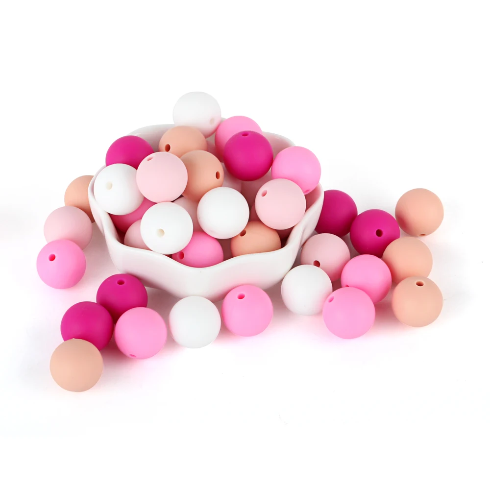 20/50/100/500/1000Pcs 9mm Round Silicone Beads Colorful For Jewelry Making DIY Beaded Pen Necklace Bracelets Accessories