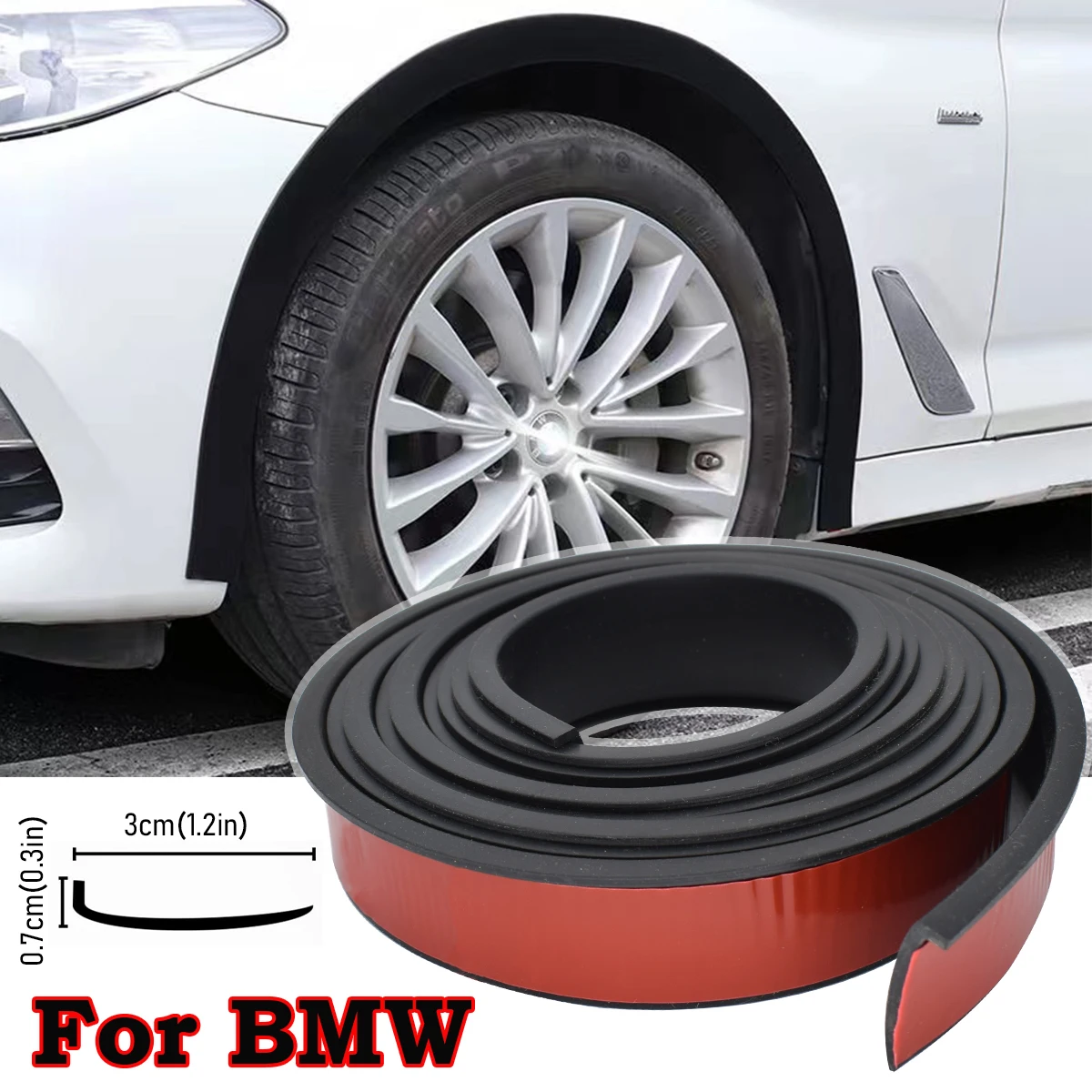 Car Fender Flare Wheel Arch Wing Extenders Protector Rubber Seal Strip Mudguard For BMW 2 3 4 5 6 7 X1 X3 X4 X5 X6 E46 E90 E91