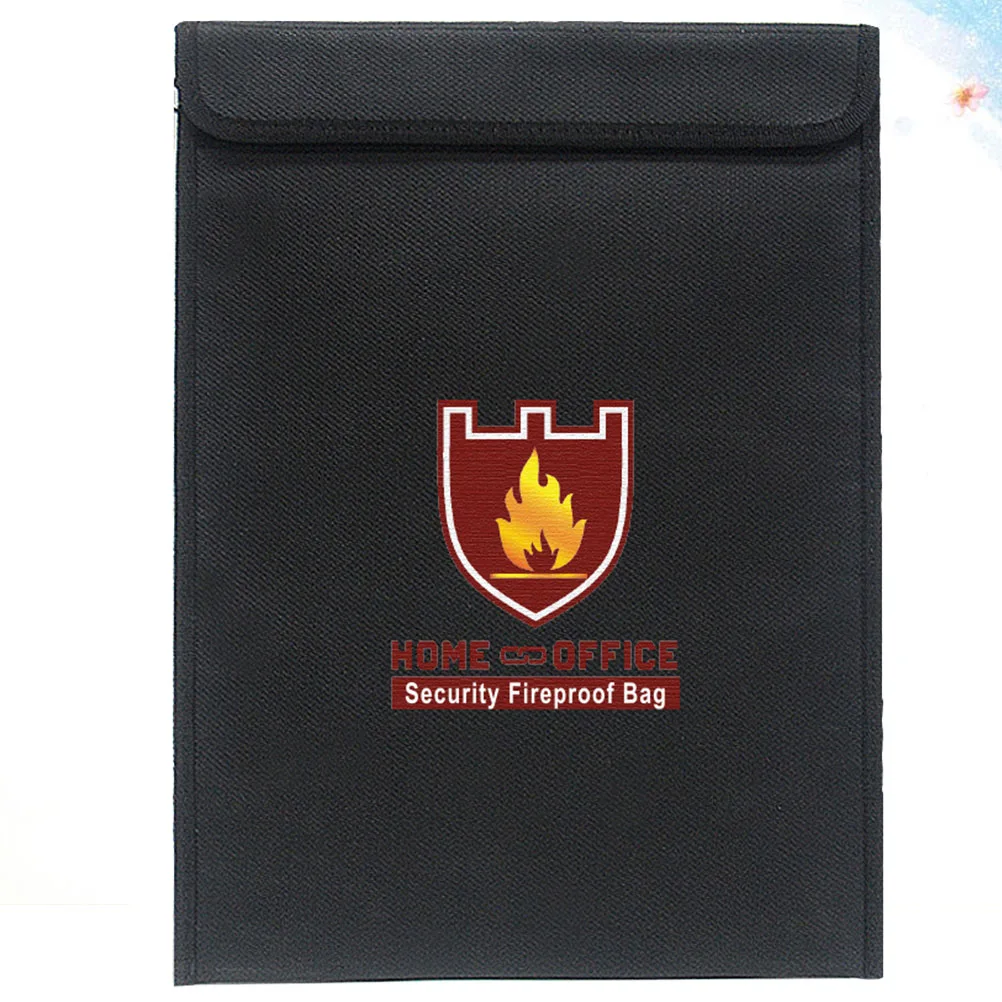 

Fireproof File Bag 38x28cm Rugged Waterproof A4 Document Case for Home Office Legal Papers Storage Pouch