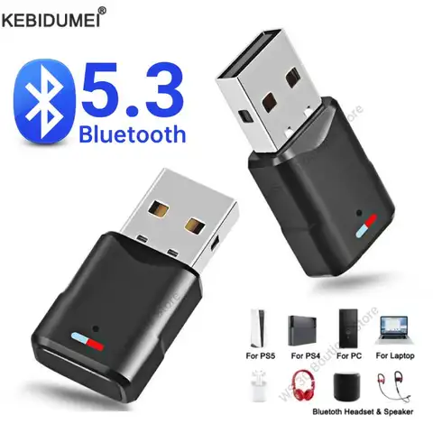 Wireless Game Audio Headphone Adapter Receiver for PS5 PS4 Game Console PC Headset Bluetooth 5.3 Audio Transmitter