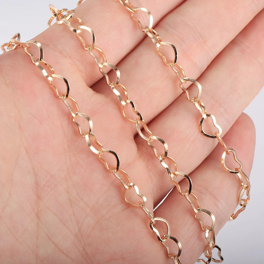 Davieslee 3-7mm Womens Girls 585 Rose Gold Color Necklace Paperclip Link Chain Necklace 20/24inch Vintage Jewelry LCNM05