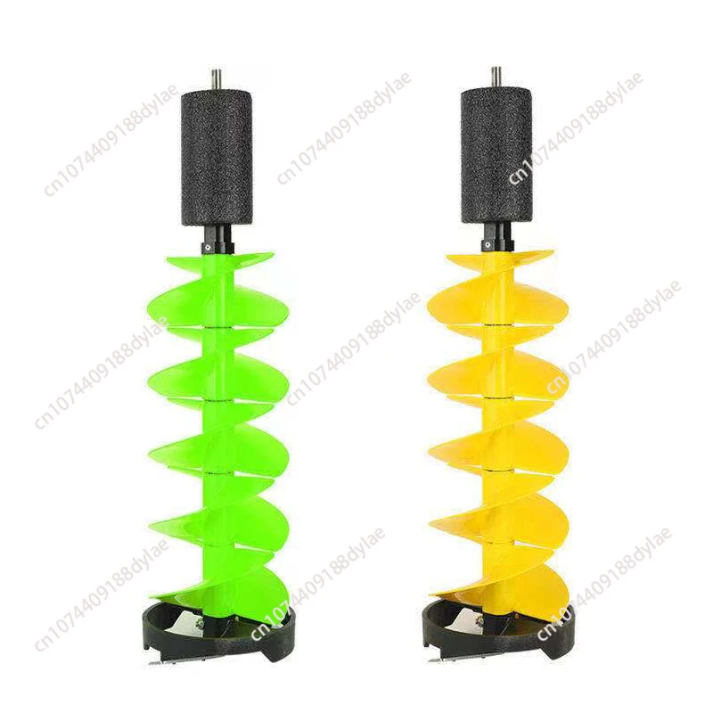 

Drill Auger, 8" Diameter Nylon Ice Auger,75CM Length Auger Bit,Auger Drill with 50CM Extension Rod