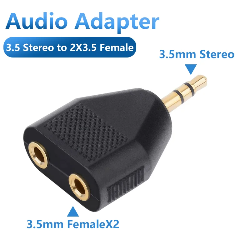 

2/4/8 шт. 3,5 мм стерео на 2-3,5 мм медный золотой стерео 1 штекер на двойной гнездо аудио Y-образный разветвитель адаптер для наушников