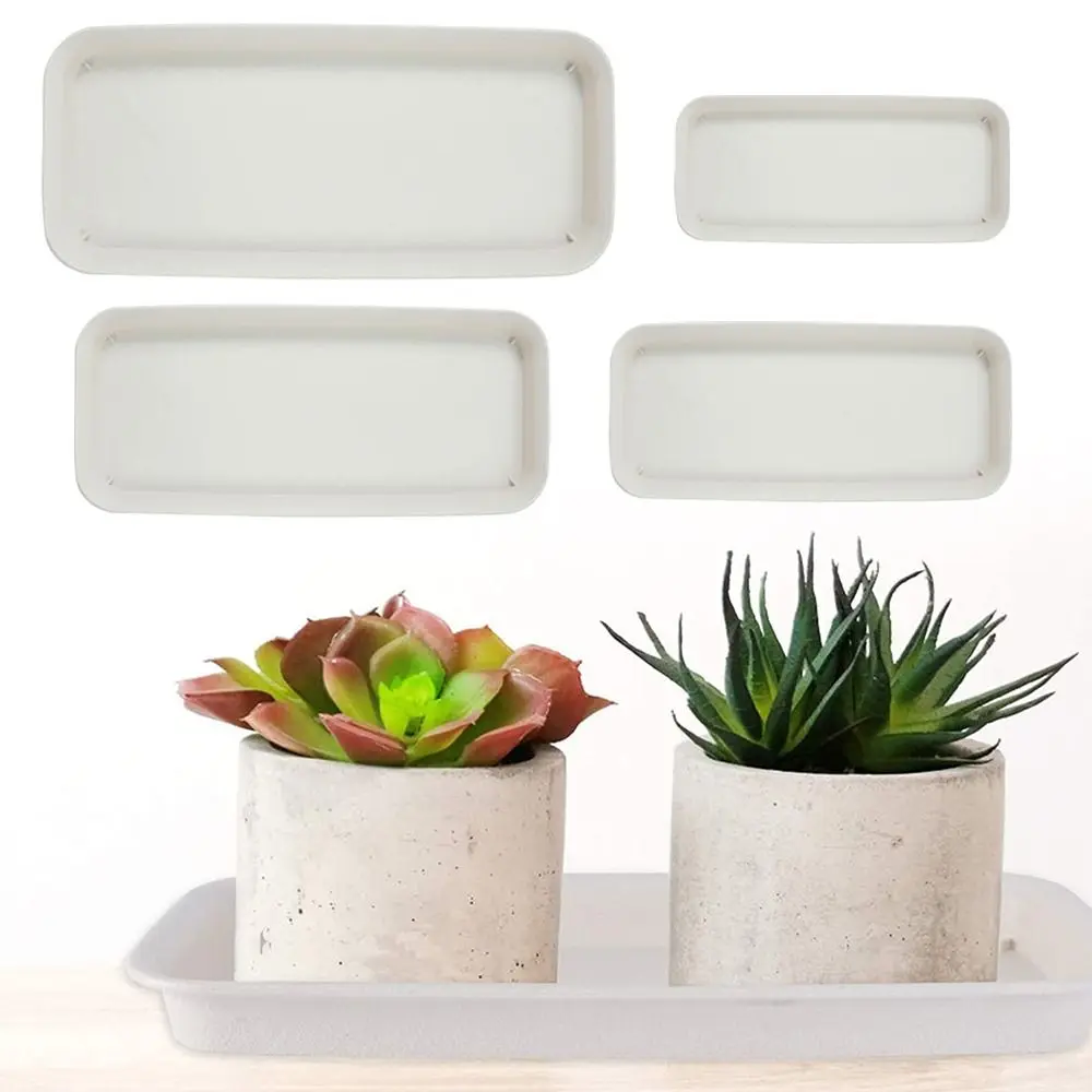 1Pcs Plastic Rectangle Durable Indoor Outdoor Drip Trays Plant Saucer Plastic Tray Saucers