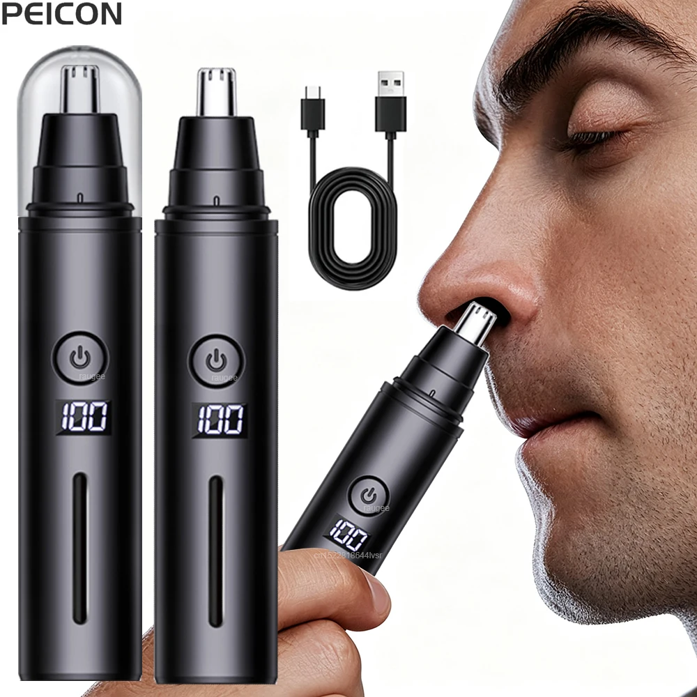 Nose Hair Trimmer Mini Electric Nose Hair Clipper for Men Eyebrow Nose and Ears Hair Trimmer USB Rechargeable Nose Hair Remover