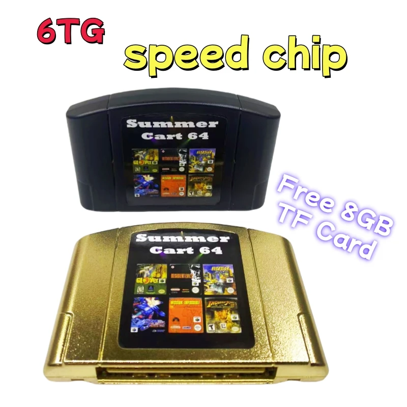 

340 in 1 SummerCart 64 Game Card For Nintendo 64 With 8GB TF Card For N64 Retro Game Cartridge ED 64 No Region Restriction