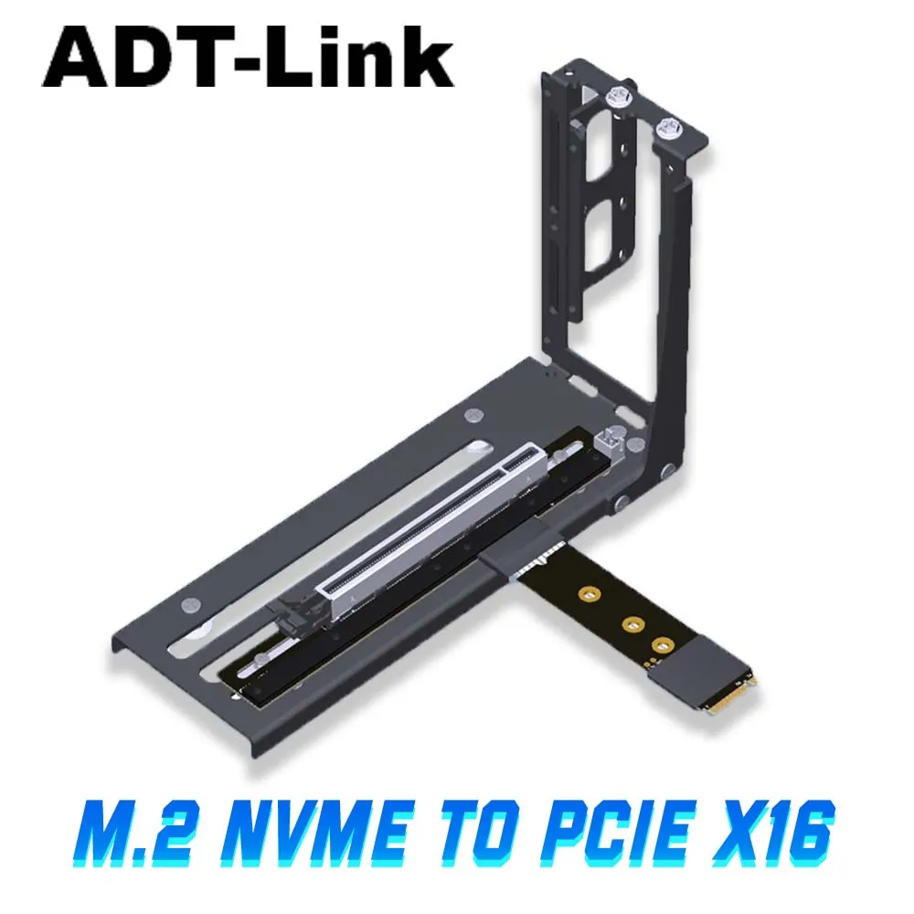 

Кабель-удлинитель ADT M.2 NGFF NVMe для материнской платы PCIex16-90-градусные прямоугольные Материнские платы STX M.2 до 16x шина PCI