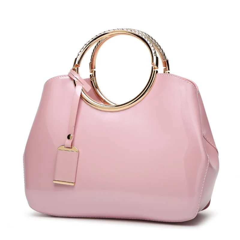Women\'s Bags Patent Leather Handbags Bridal Wedding Tote Women Shoulder Messenger Bag Stereotyped purses bolsa de mujer sac bags