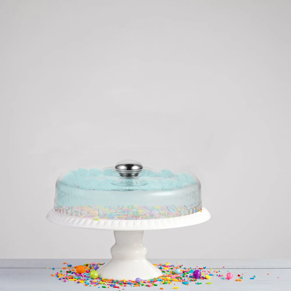 

2 шт., крышка для торта, круглая прозрачная крышка для десерта с ручкой для дня рождения, свадьбы, вечеринки, торта, кухни, еды