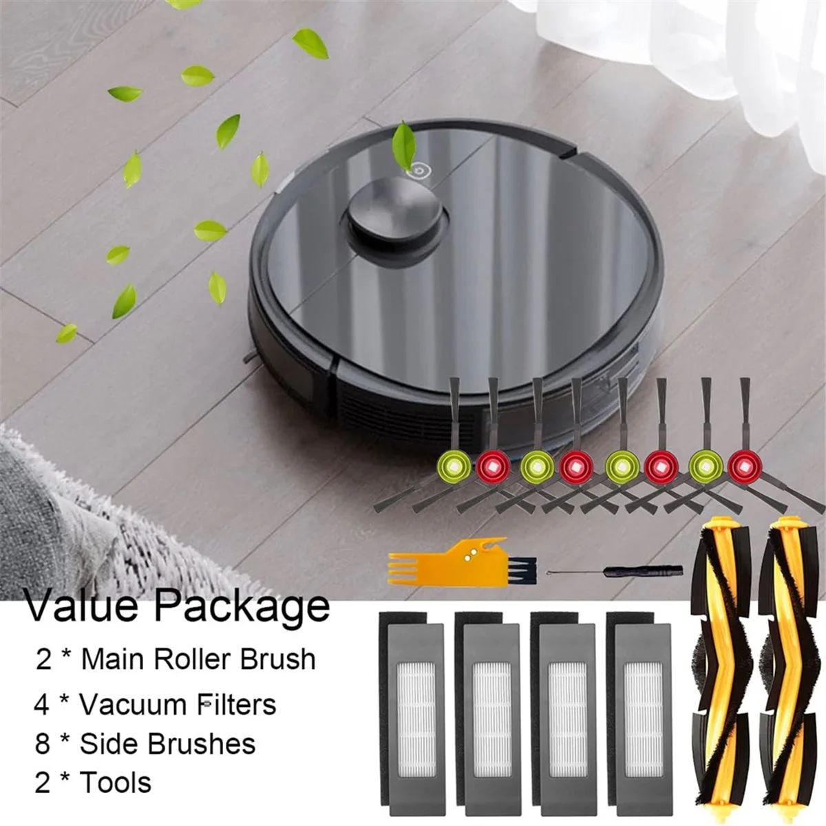For Ecovacs DEEBOT OZMO 920, 950, T5, T8, T8 AIVI, T8 Pure, T9, T9 AIVI, N7, N8, N8+, N10, N10 Plus Robot Vacuum Part
