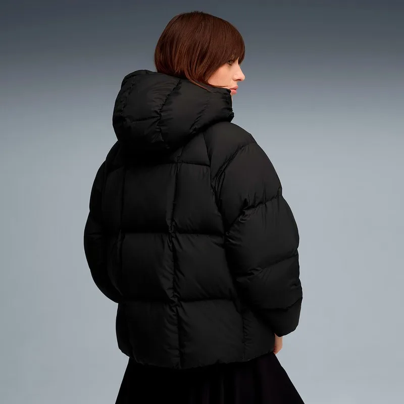 PUMA Winter Women's Windproof and Water-repellent Warm Hooded 90 Duck Down Jacket Regular Jacket 691045-01