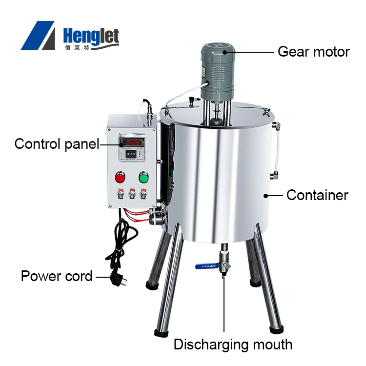 Semi-automatic 15 30L 50L wax melt filling machine with heater and mixer