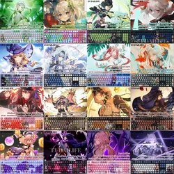 Zhongli Nahida Genshin Impact PBT 108 Keycaps DYE Sublimation Cherry MX Cross Axis Switch for Mechanical Keyboard Otaku Gift