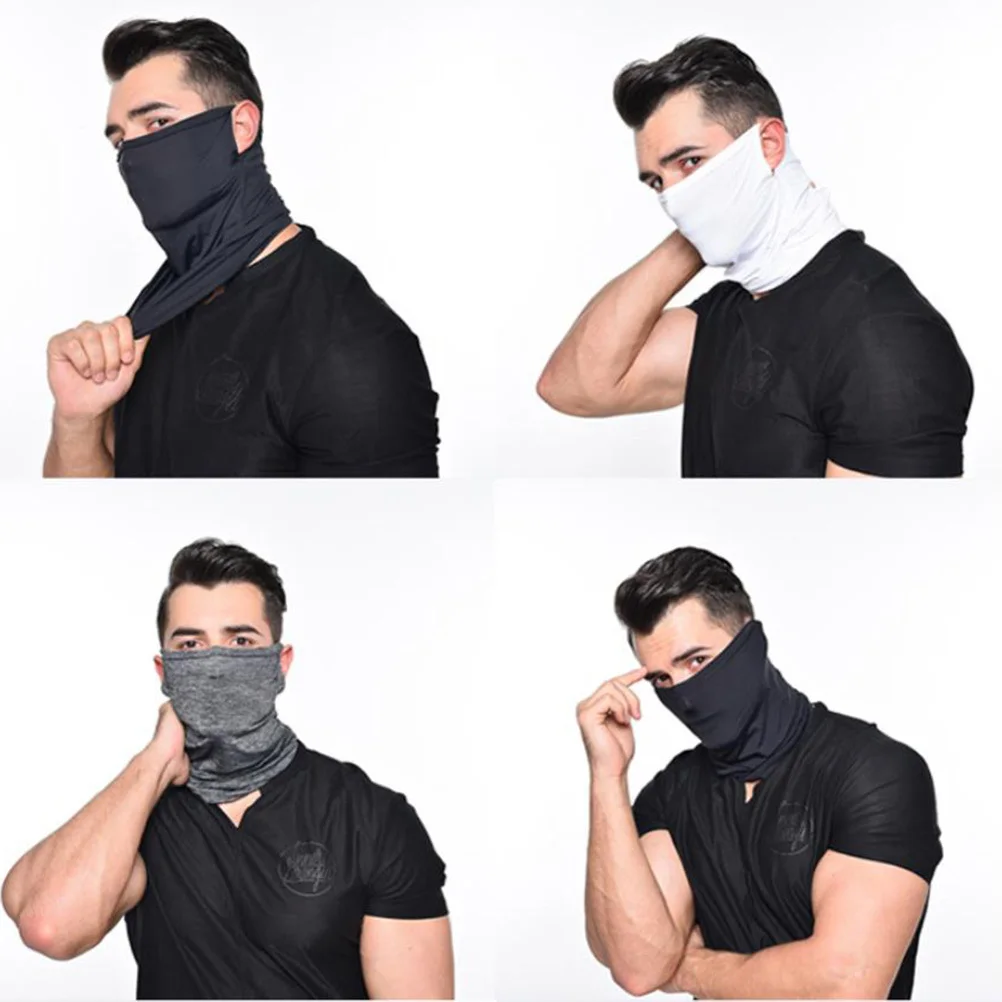 

Black Multifunctional Neck Gaiter Outdoor Riding Mask Dustproof Face Scarf Windproof Neck Wrap Breathable Uv Protection Headwear