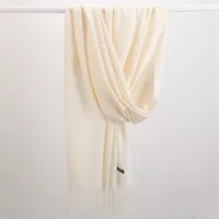 Fashion Solid Color 2023 Women Scarf Winter Hijabs Tessale Tassels Long Lady Shawls Cashmere Like Pashmina Hijabs Scarves Wraps - Image 6