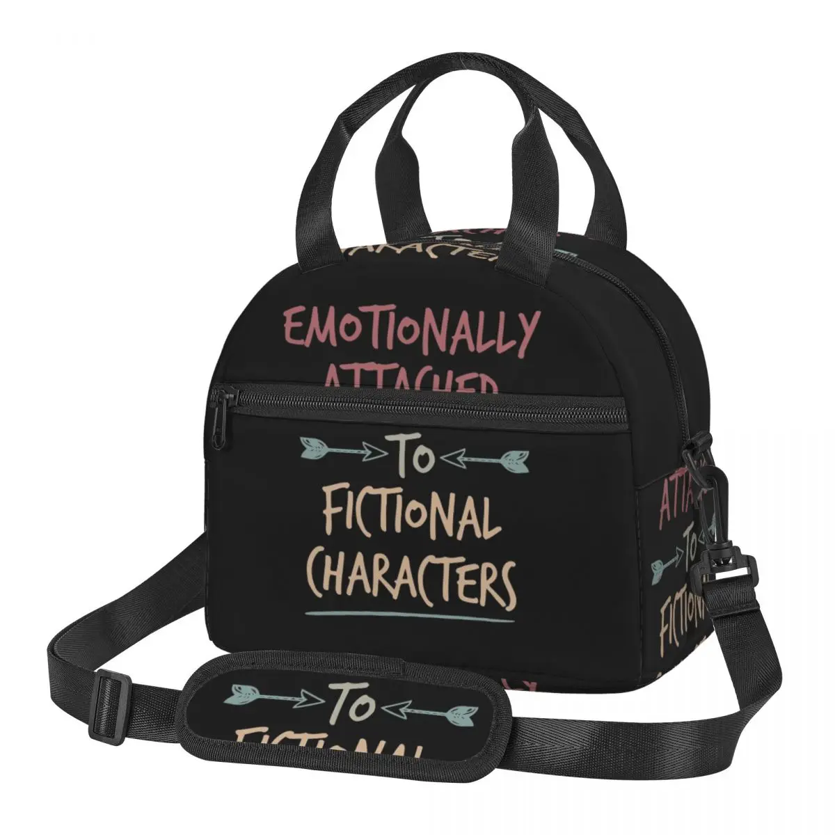 Emotionally Attached To Fictional Characters Lunch Bags Insulated Bento Box Lunch Tote Picnic Bags Cooler Bag for Woman Kids