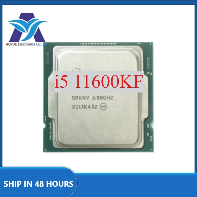 1pcs Intel Core i5 11600KF i5-11600KF 3.9GHz 6-Core 12-Thread CPU Processor L3=12M 125W LGA 1200 No Fan Used Test perfect