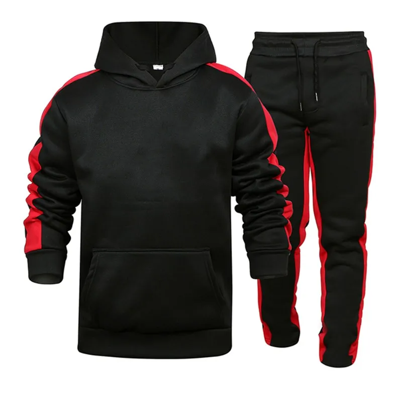 

Men's Casual Tracksuit New Men's Zipper Hoodies and Sweatpants Two Pieces Sets Sportswear High Quality Clothing for Male