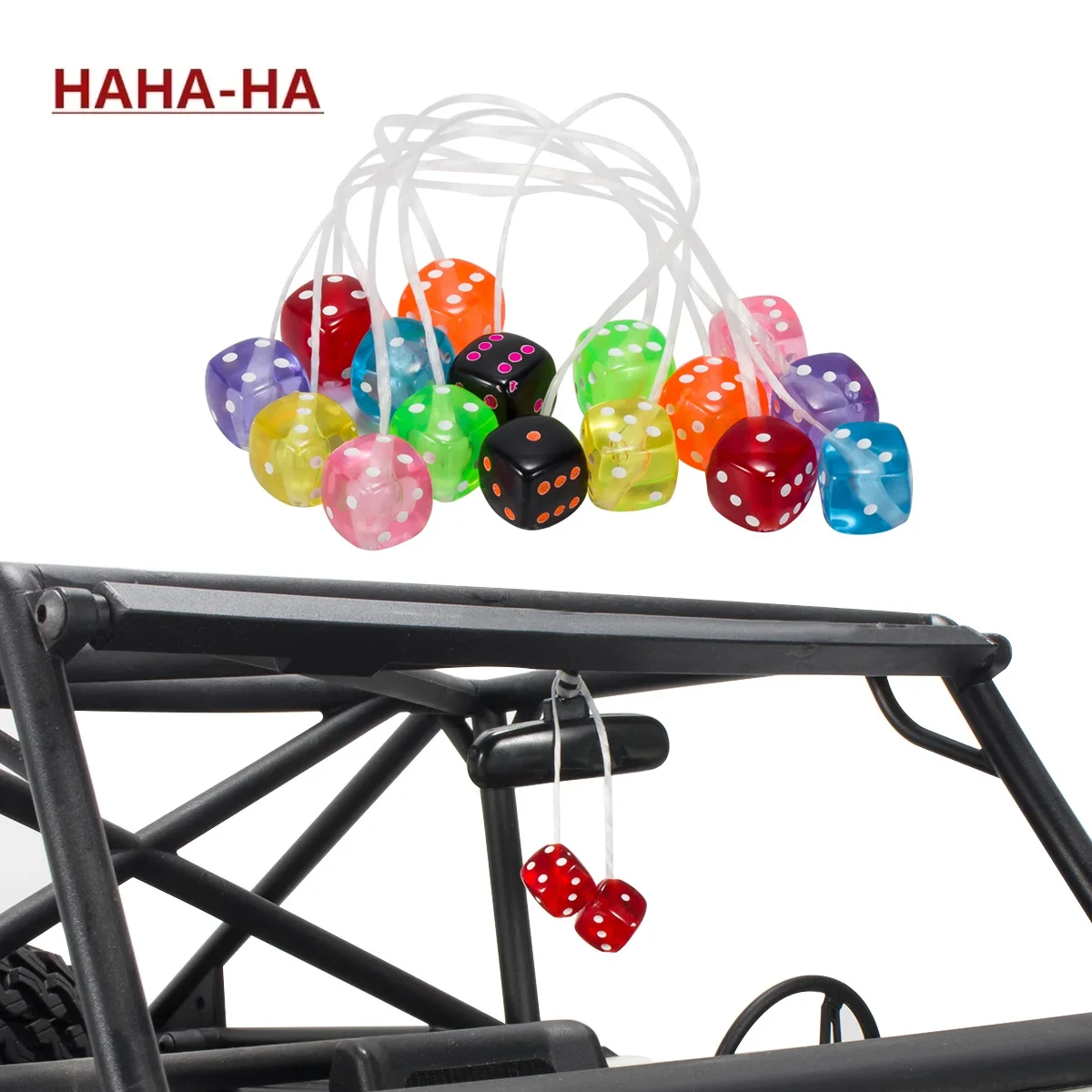 Plastikowa skala Fuzzy Dice Multicolor wiszące akcesoria do 1/10 RC Rock Crawler TRX4 TRX6 SCX10 III CJ-7 90046 Wraith Upgrade