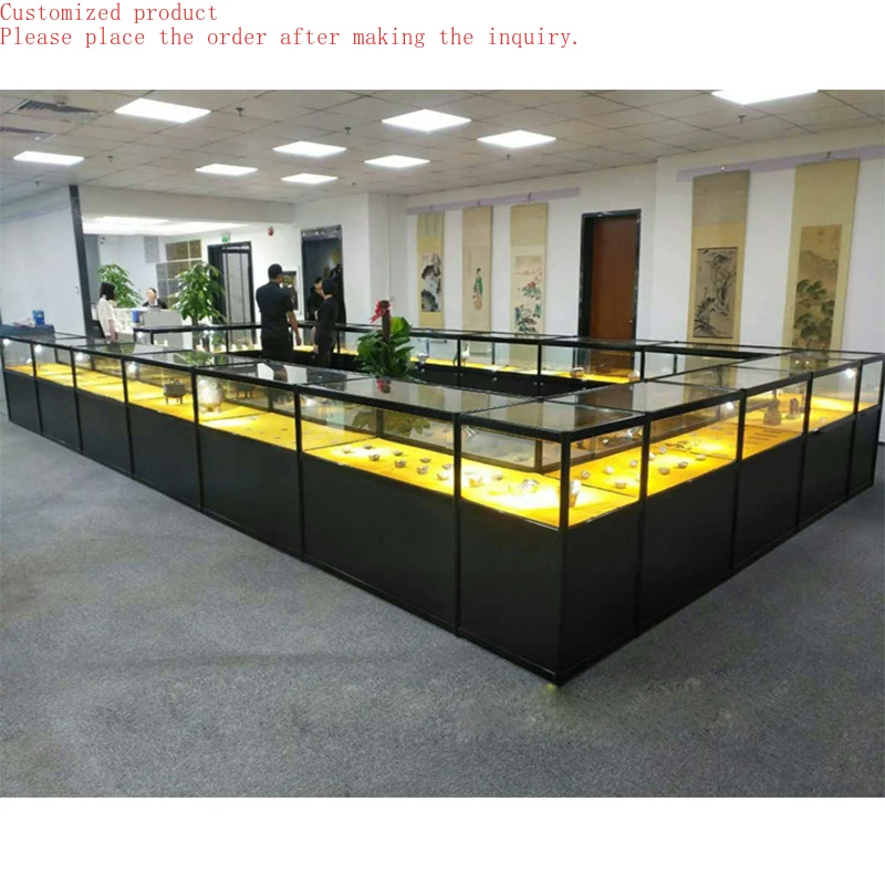 

Custom.Counter showcase Glass Cabinet for Jewelry Kiosk